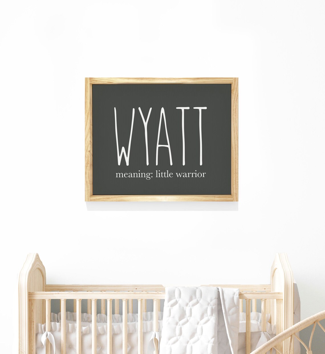 Aria Baby Name Meaning Lion Of God Stylish Modern Nursery Wall Poster - Image 2