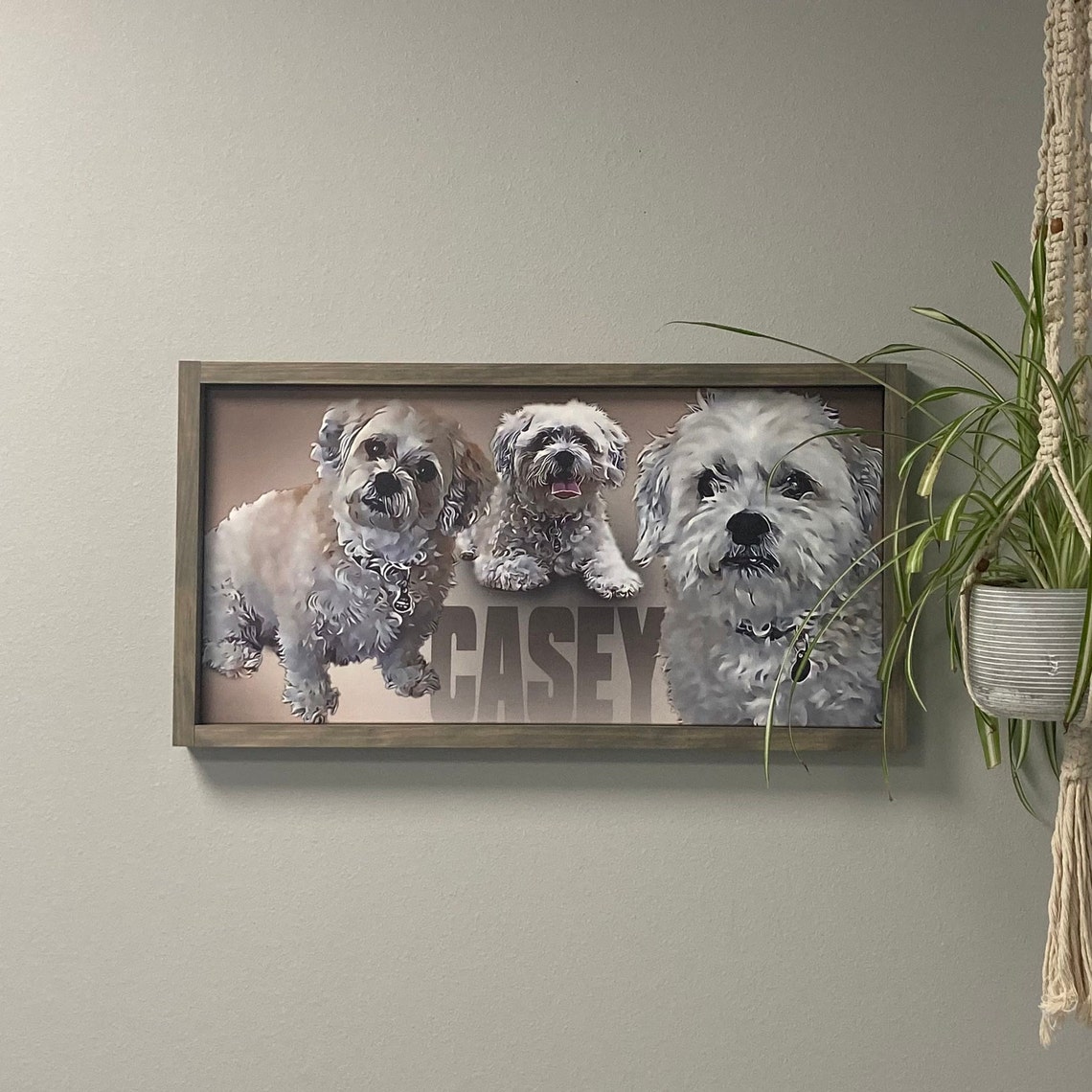 Casey Custom Dog Portrait Photo Collage Personalized Pet Poster - Image 2