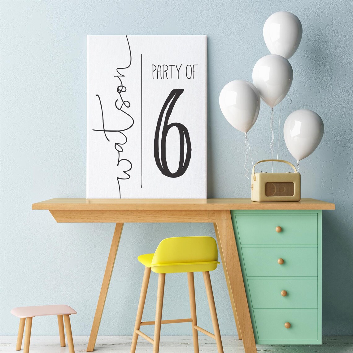 Party Of Your Family Name Cute Family Signs Entryway Family Home Wall Decor Farmhouse Home Decor Monogram Signs - Image 3