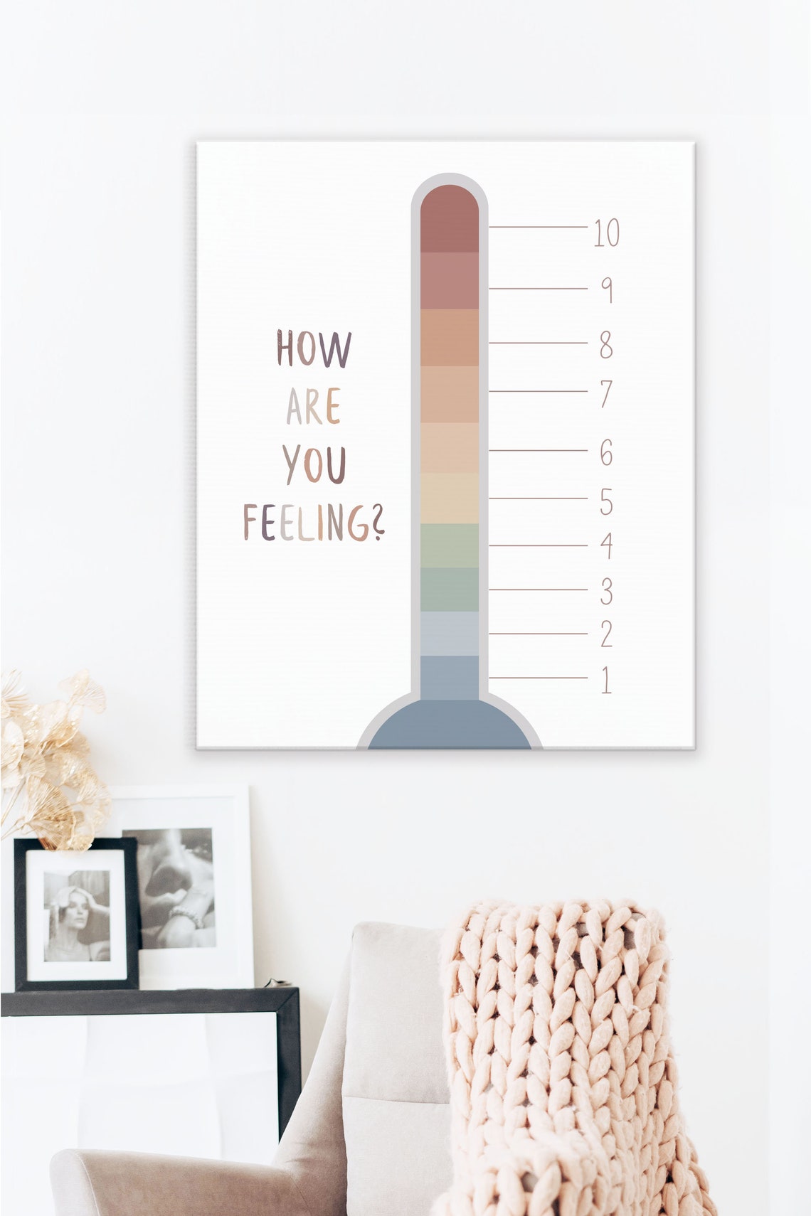 How Are You Feeling Thermometer Kids Calming Corner Wall Art - Image 3