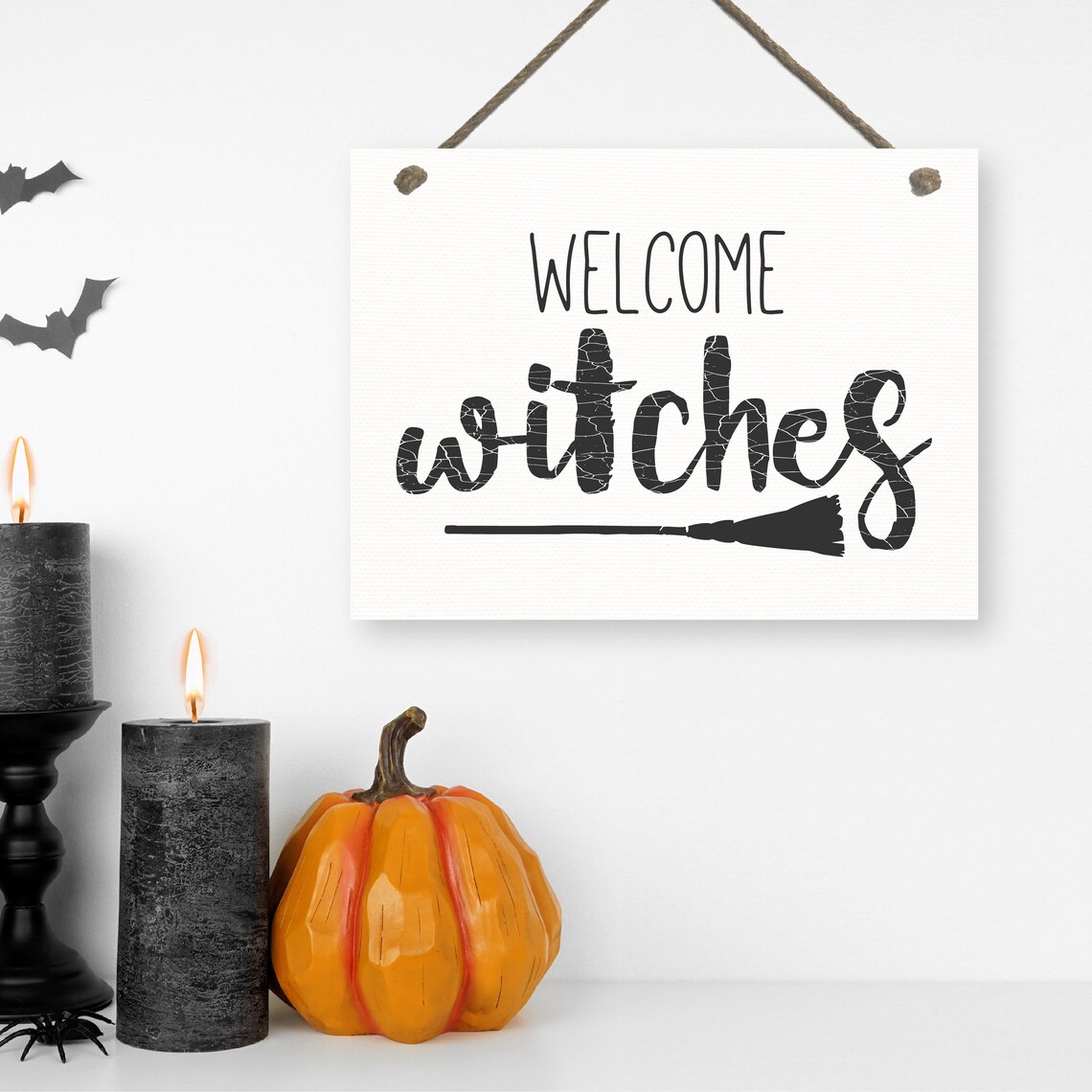 Welcome Witches Farmhouse Halloween Wall Art Print - Image 2
