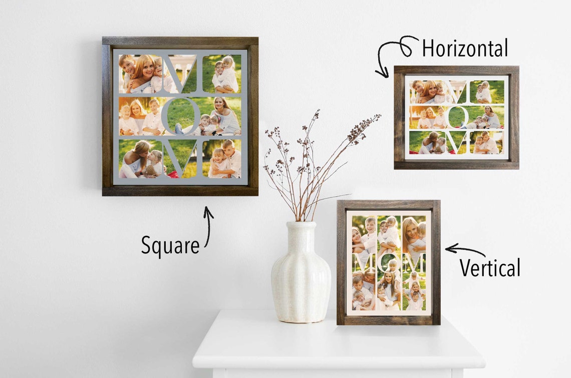 Personalized MOM Letters Photo Collage Custom Family Picture Poster - Image 3