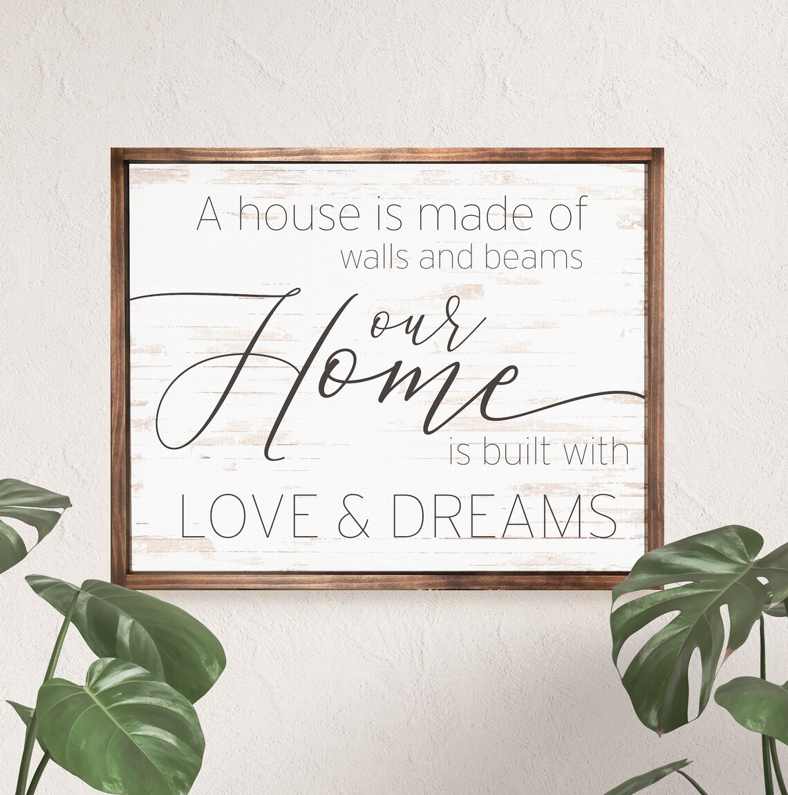 A House Is Made Of Walls Our Home Is Built With Love And Dreams Poster