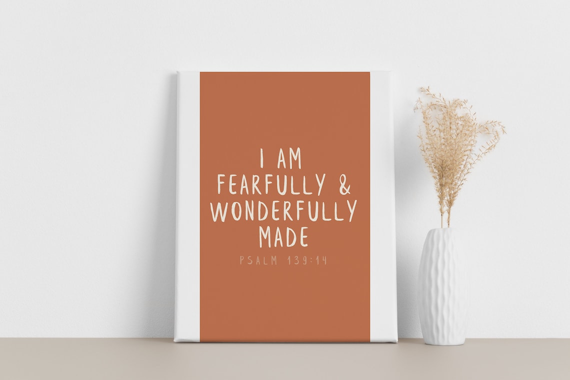 Fearfully Wonderfully Made Psalm 139:14 Boho Art Print - Image 3