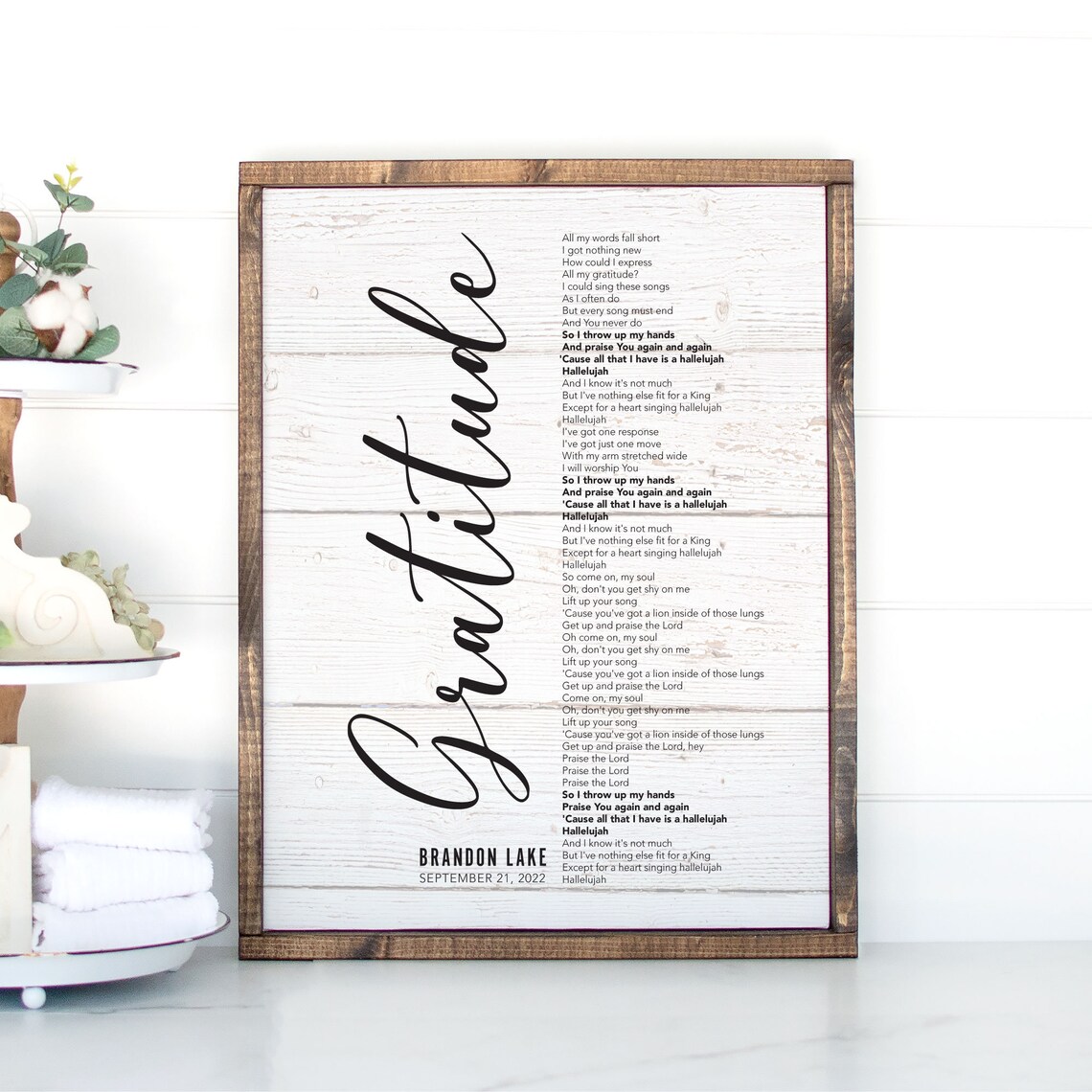Custom Song Lyrics Art Print, Personalized Music Choice