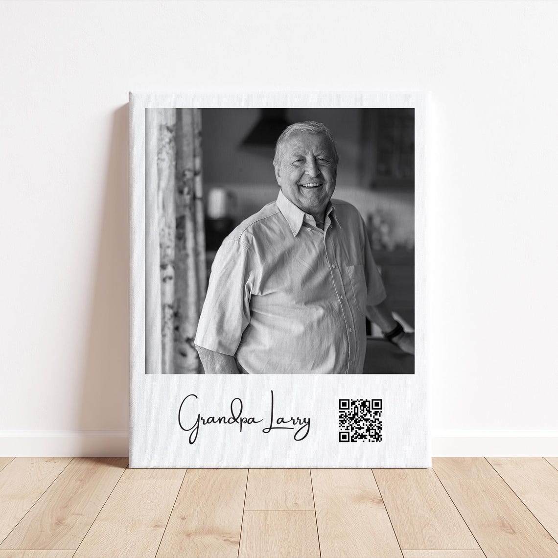 Personalized QR Code Memorial Photo Tribute Remembrance Poster - Image 3