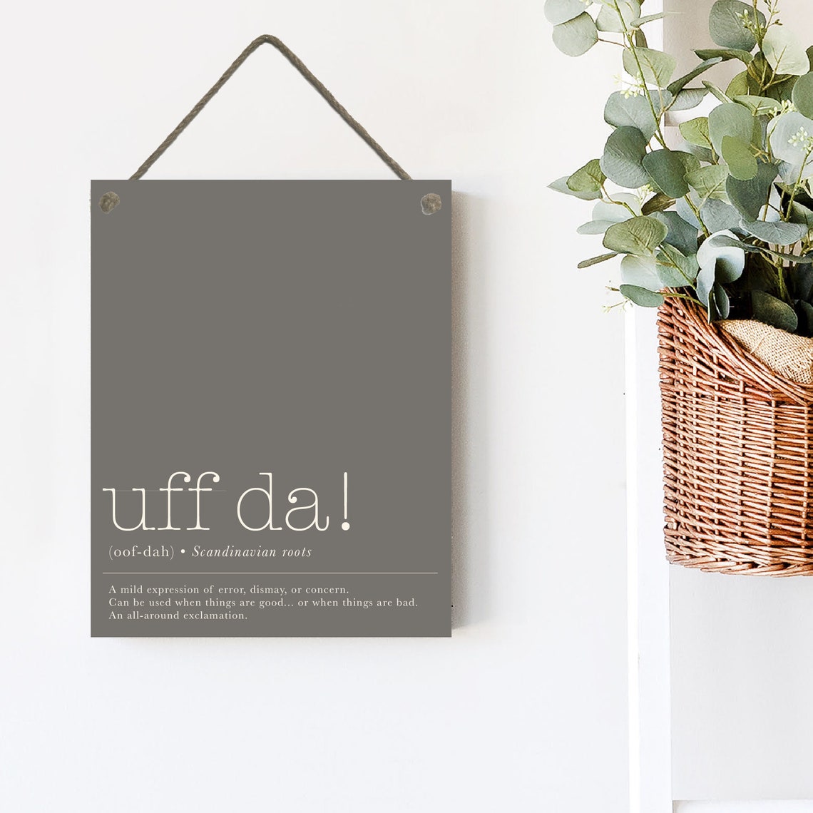 Funny Uff Da Definition Sign Scandinavian Midwestern Slang Poster - Image 2