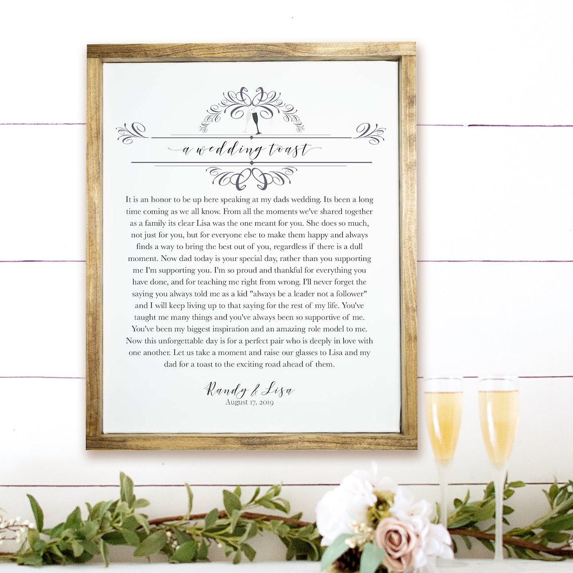 Custom Wedding Speech Keepsake, Maid Of Honor Art Print - Image 3