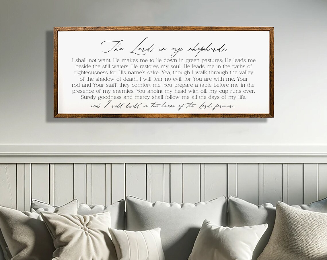 Psalm 23 The Lord Is My Shepherd Scripture Art Print