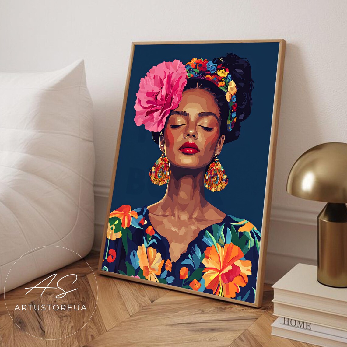 Woman Portrait Print, Feminine Latin Beauty