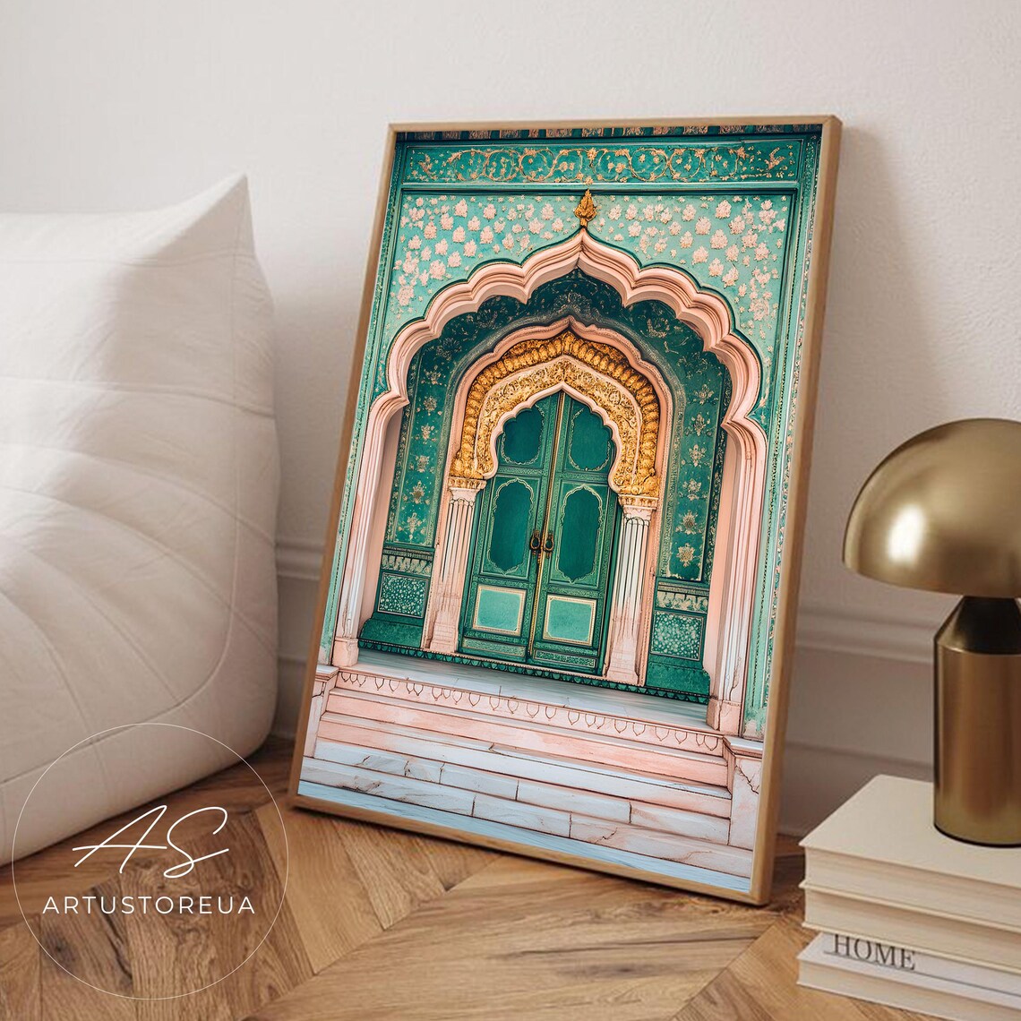 Jaipur Palace Archway Travel Poster, India Art