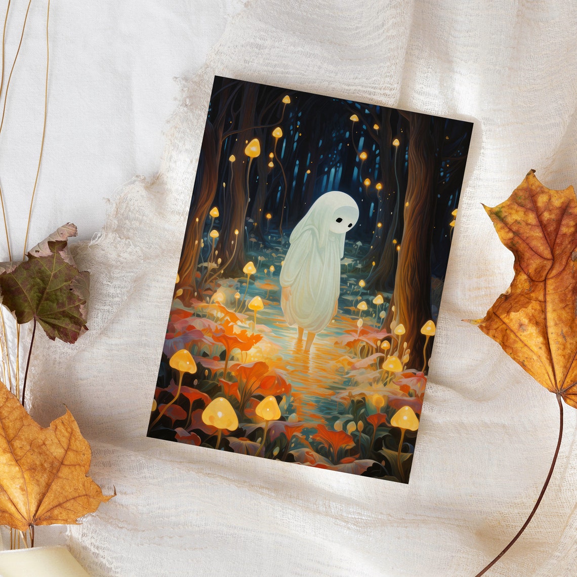 Halloween Ghost In Forest, Spooky Decor - Image 4