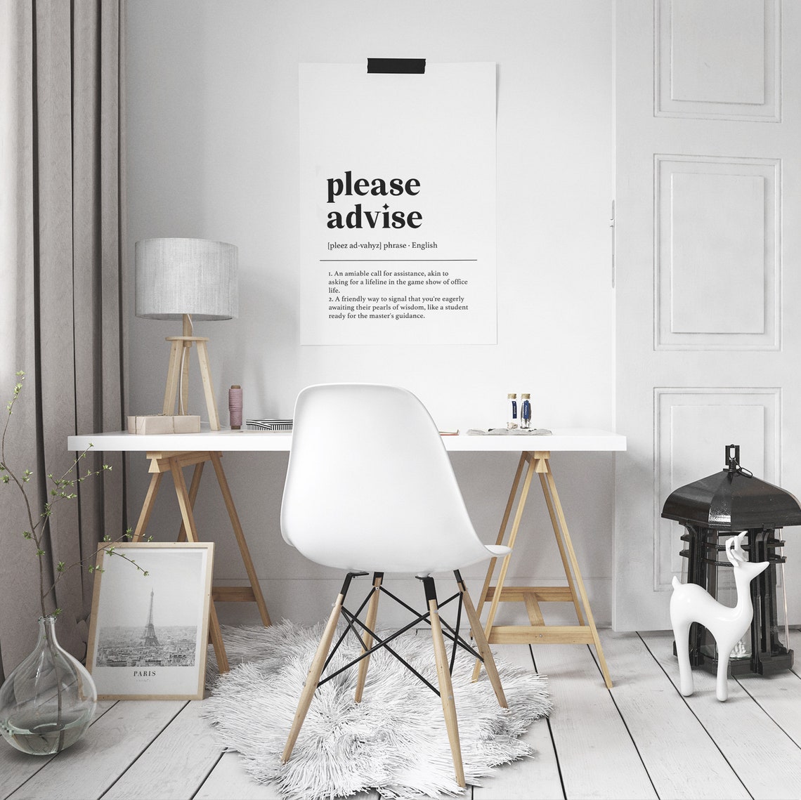 Please Advise Funny Definition Quote Minimalist Home Office Wall Print - Image 2