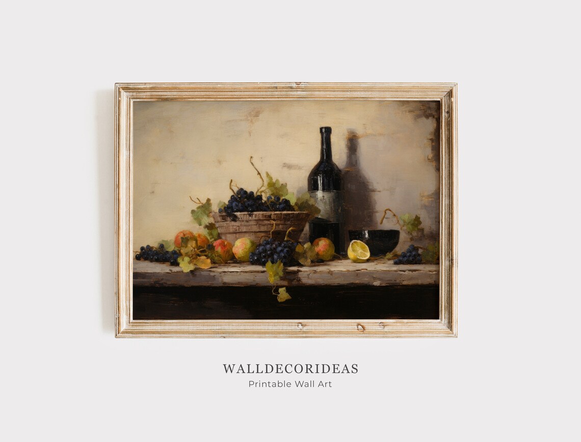 Country Kitchen Rustic Fruits Still Life Art Print
