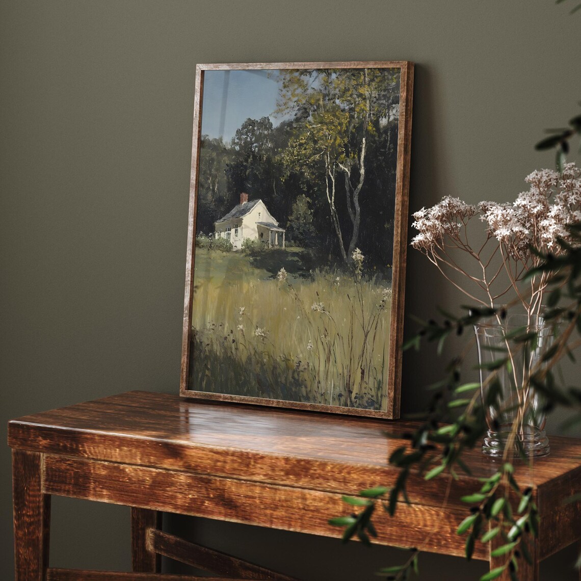 Vintage Countryside Landscape, Rustic Farmhouse - Image 6