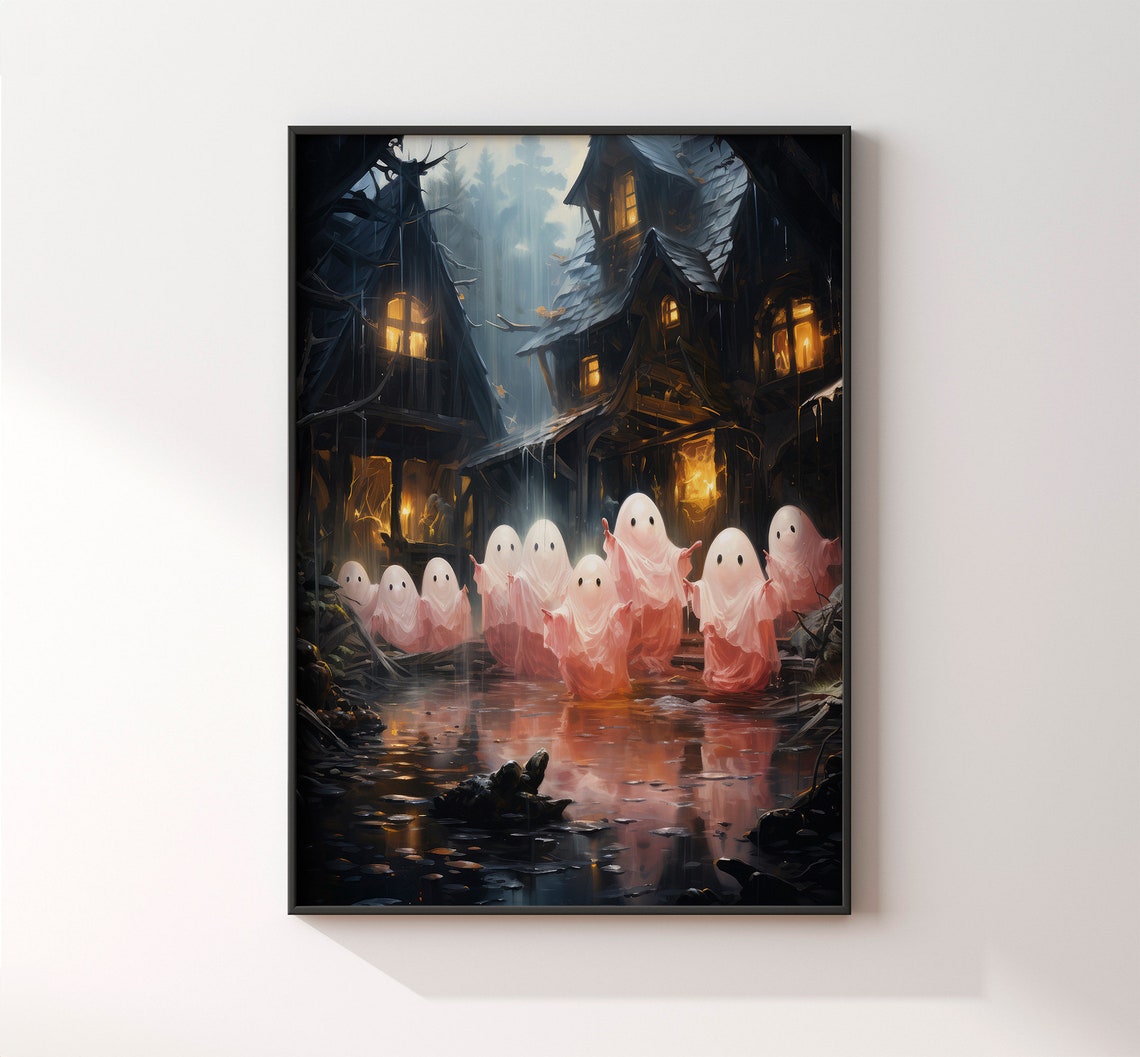 Halloween Ghost, Funny Ghost Painting - Image 2