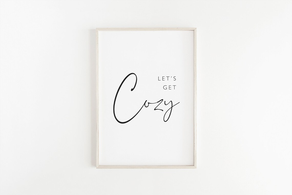 Get Cozy Quote, Modern Minimalist Poster Print - Image 4
