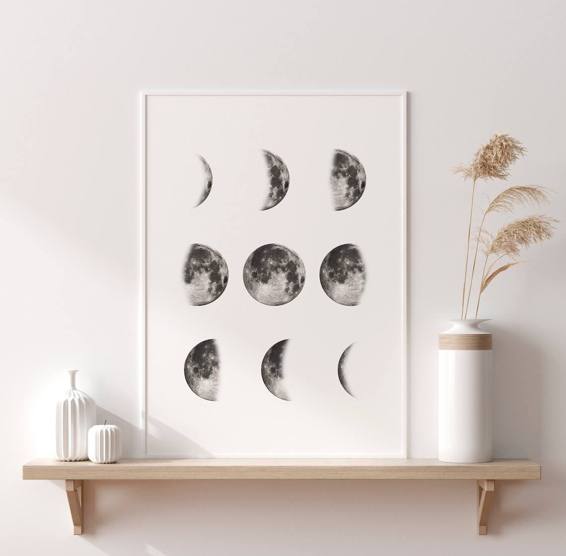 Moon Phases Minimal Wall Art, Celestial Poster - Image 3