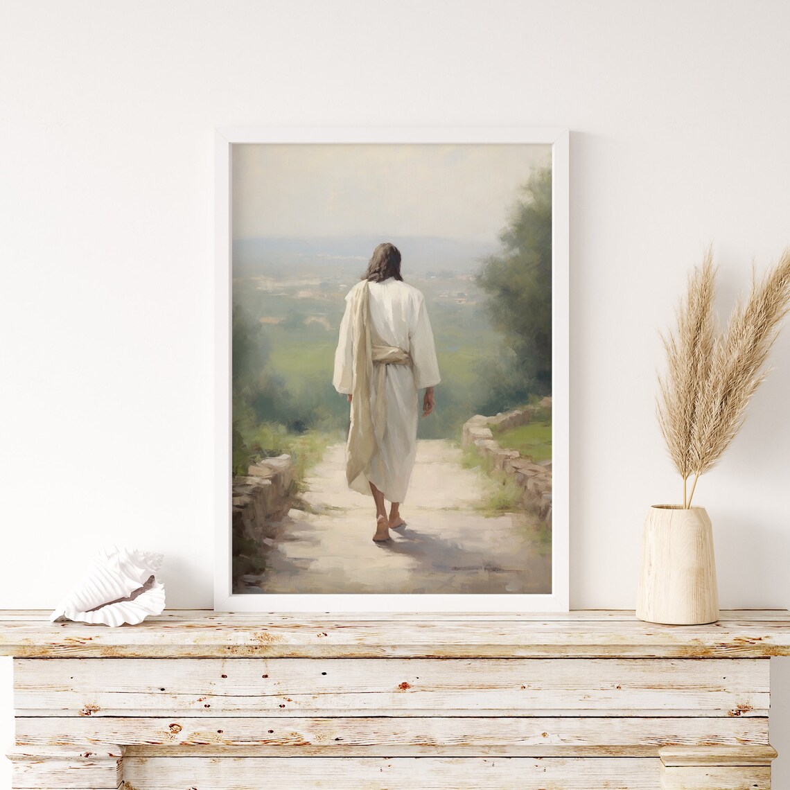 Jesus Christian Farmhouse Wall Art Print - Image 2