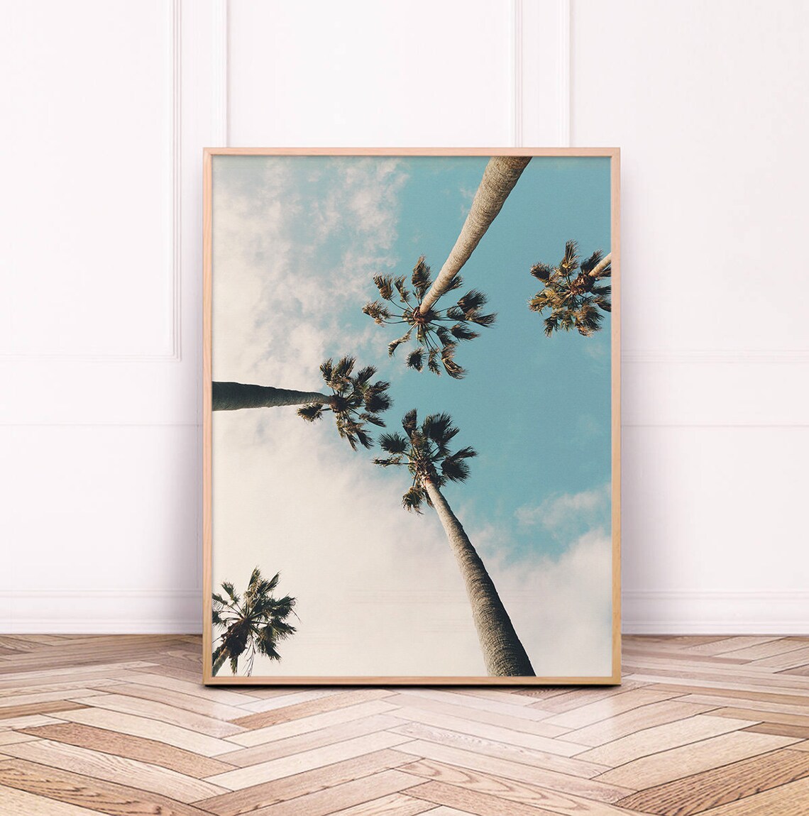 Palm Tree Beach Lovers Gift Living Room Art Print - Image 3