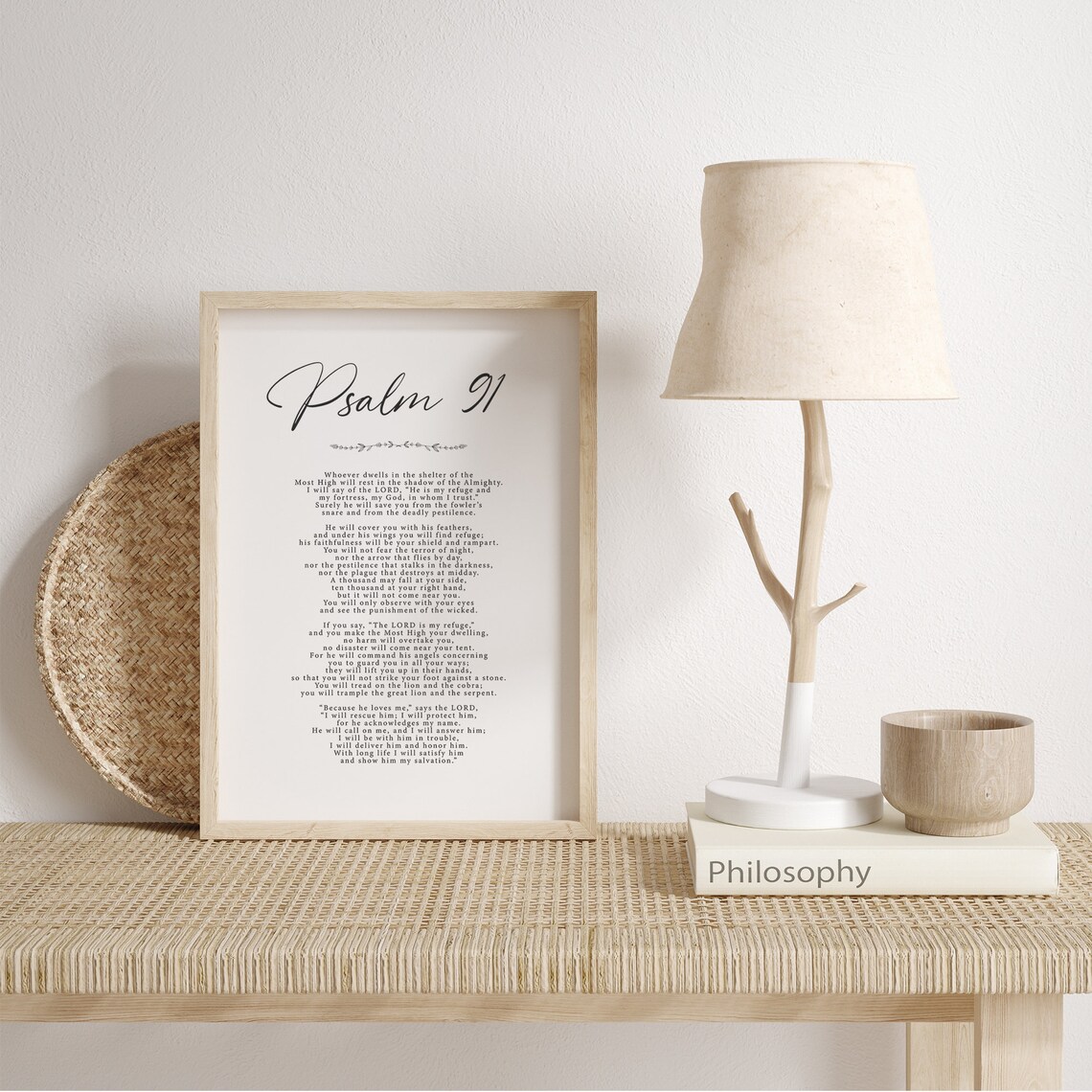 Psalm 91 Scripture Print, Christian Home Decor - Image 4