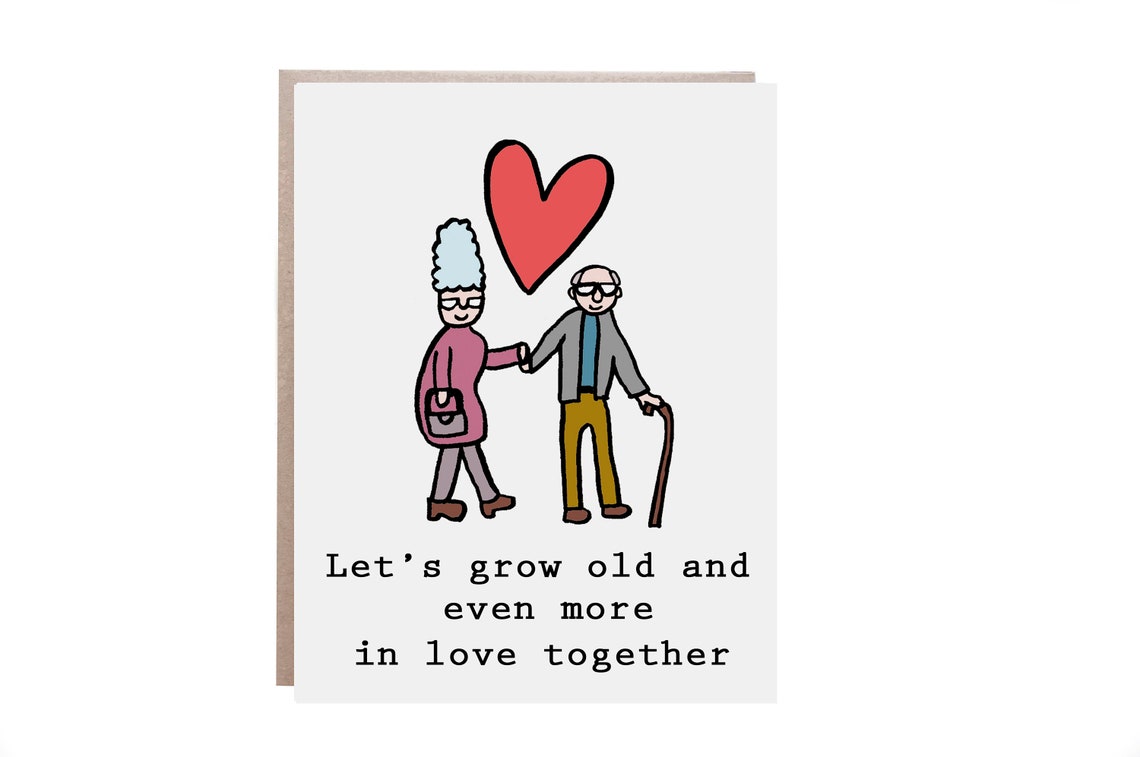 Grow Old and Even More in Love Together Elderly Couple Poster
