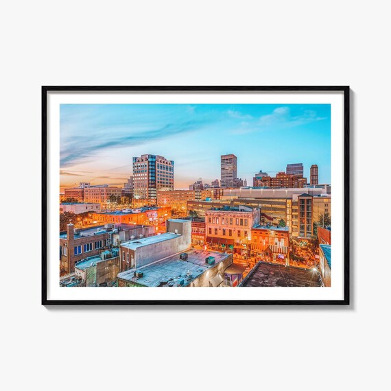 Memphis Tennessee Downtown Skyline at Sunset Photography Poster