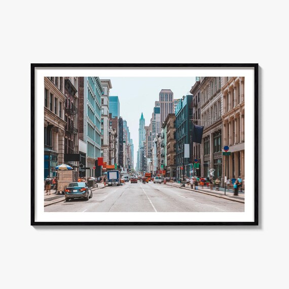 Soho New York City Street Woolworth Building Manhattan Summer Poster