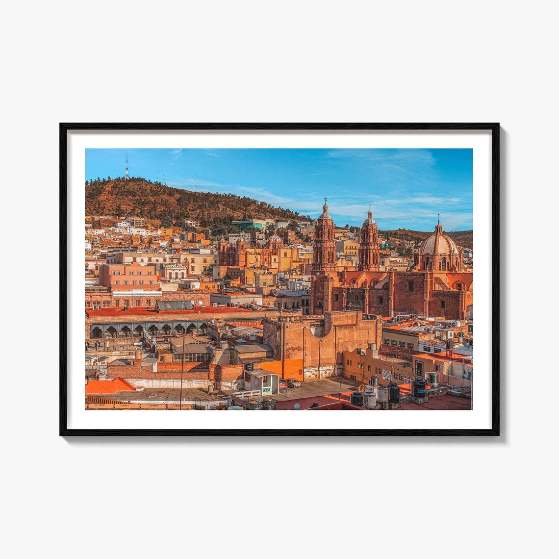 Zacatecas Travel Street Map Poster Print