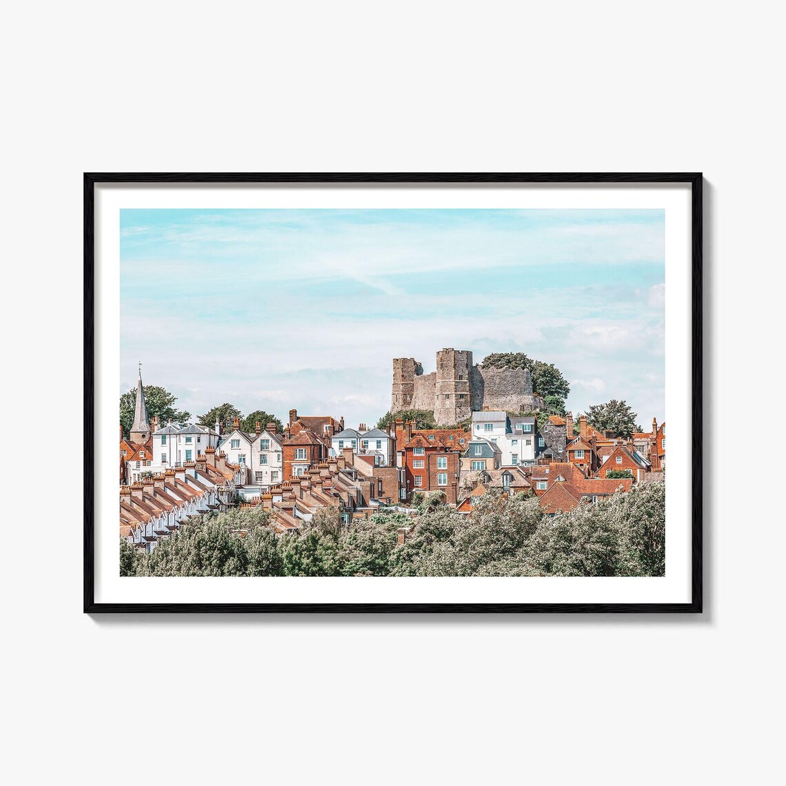 Lewes Castle Historic English Market Town Sussex Countryside Poster