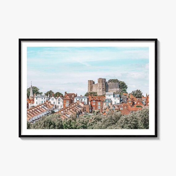 Lewes Castle Historic English Market Town Sussex Countryside Poster