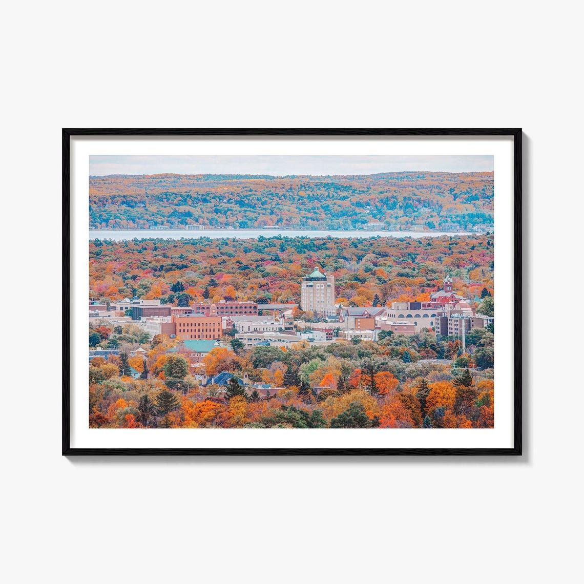 Traverse City Travel Street Map Poster