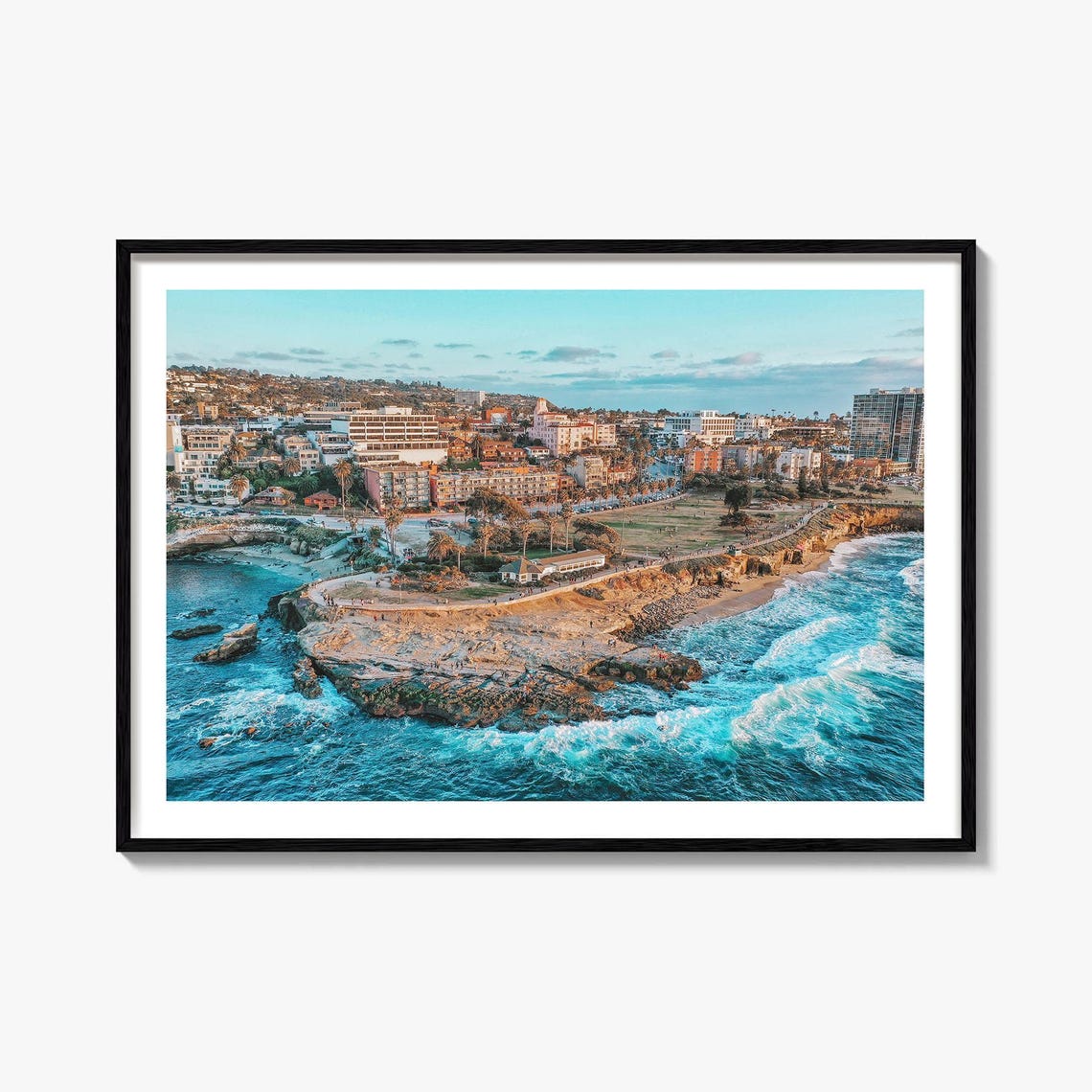 La Jolla Travel Street Map Poster Print