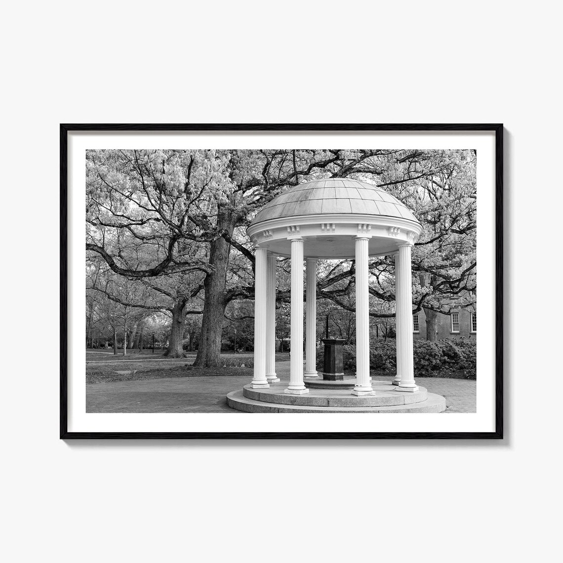 Chapel Hill Black And White Travel Poster Art