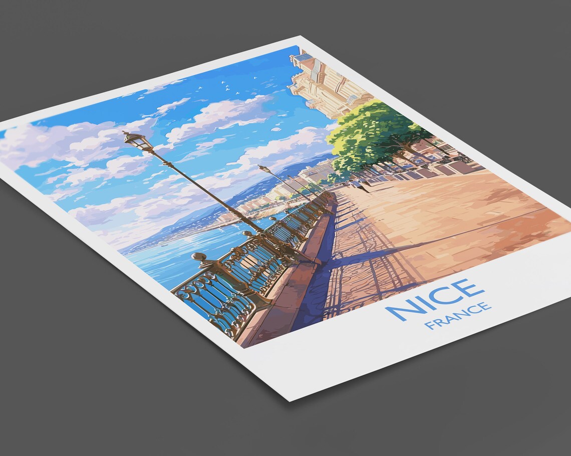 Nice France Travel Poster, Europe Wall Art - Image 2