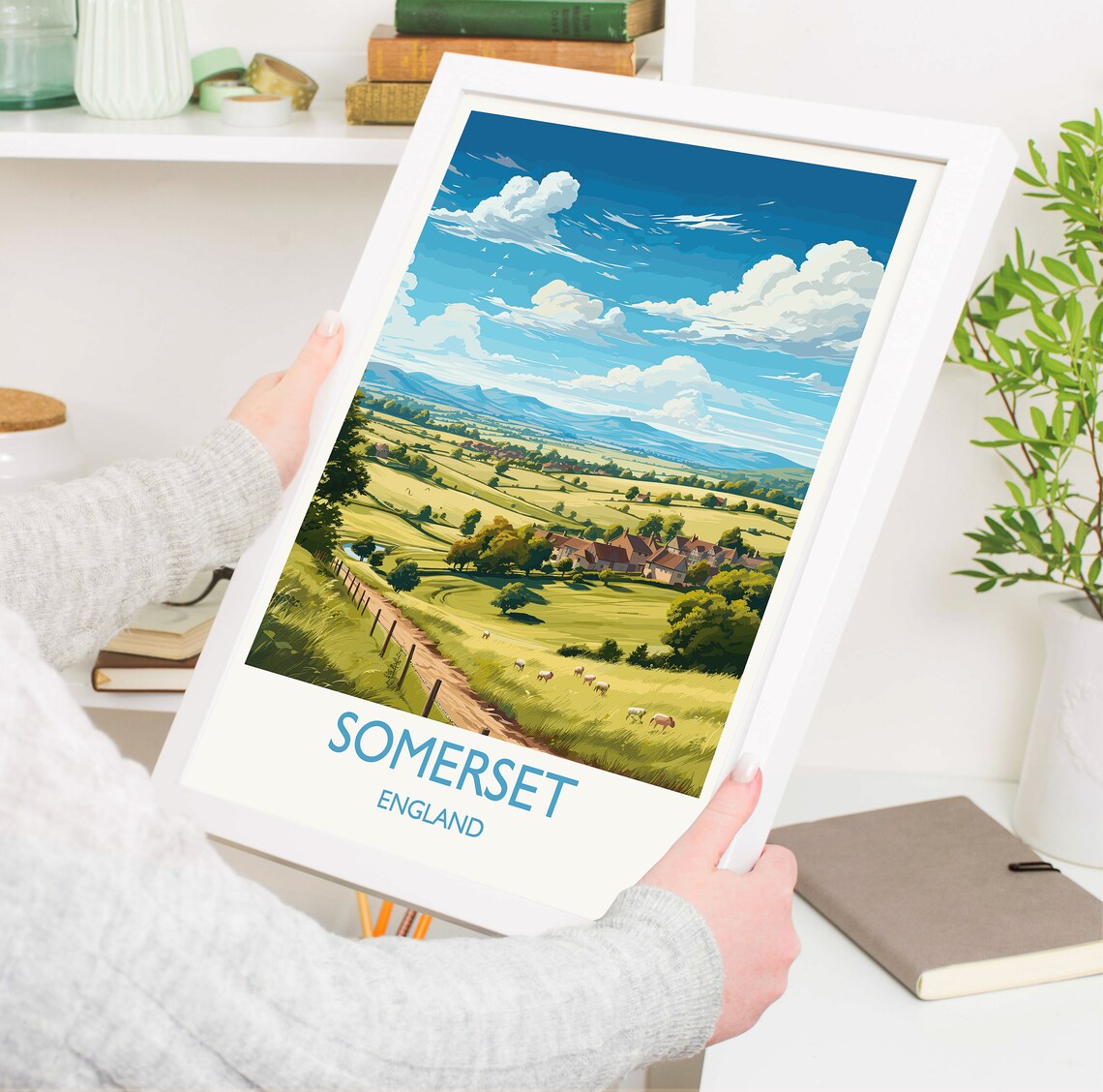 Somerset Travel Poster, England Wall Art Print - Image 5