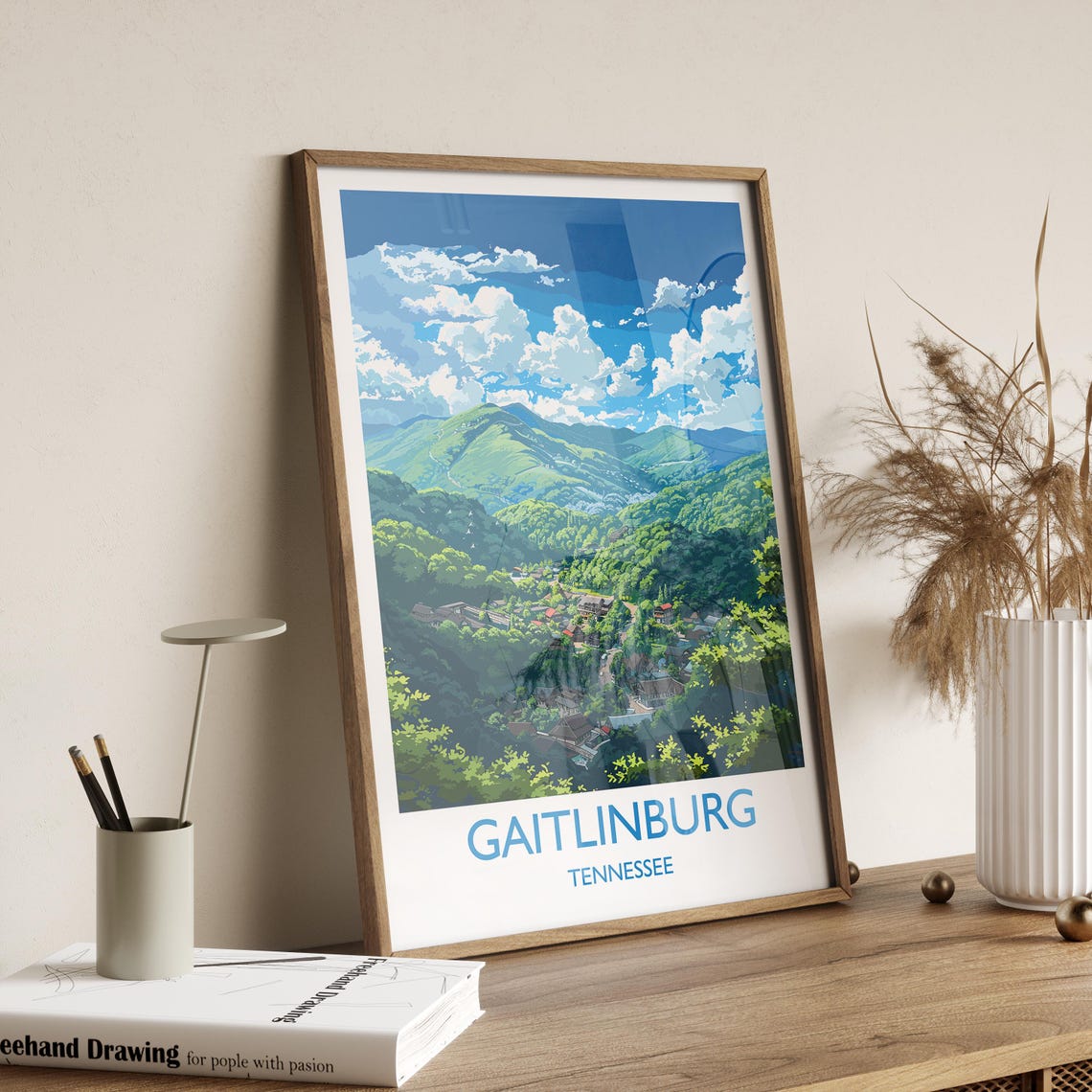 Gaitlinburg Travel Print Wall Art Travel Poster Of Gaitlinburg Gaitlinburg Art Lovers Gift Tennessee Usa Art Gift - Image 2