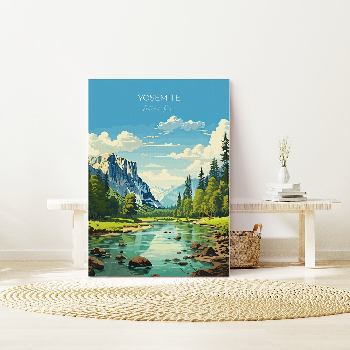 Yosemite Travel Print Wall Art Travel Poster Of Yosemite National Park Art Yosemite Gift Colorado Usa Travel Wall Art Gift - Image 2