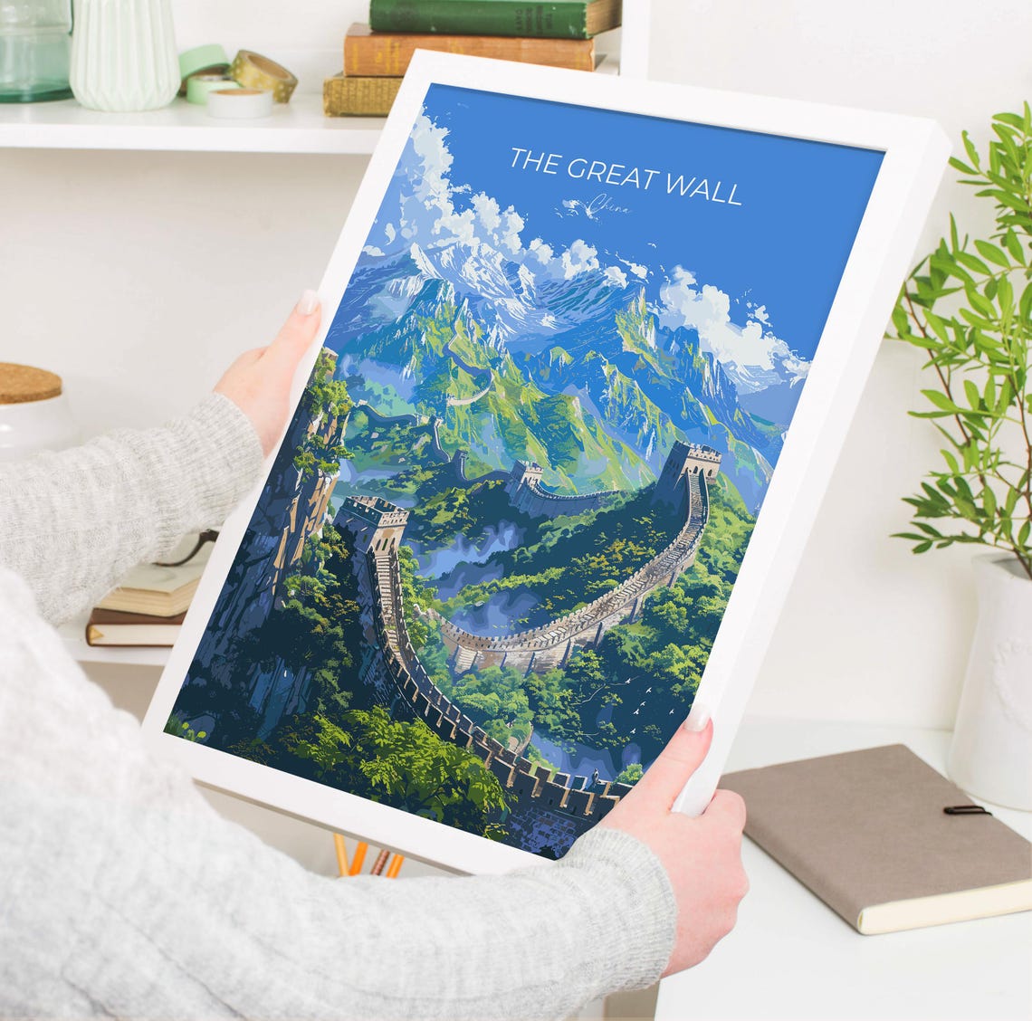 Great Wall Of China Travel Poster Travel Print Of Great Wall Of China The Great Wall Art Lovers Gift China Wall Art Gift - Image 3