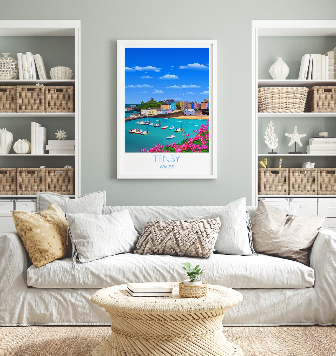 Tenby Travel Poster, Wales Travel Poster - Image 4