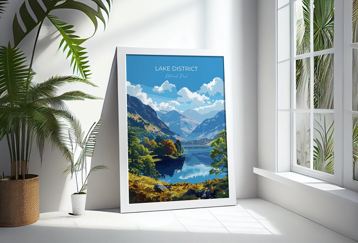 Lake District Travel Poster, English Countryside Art Print - Image 4