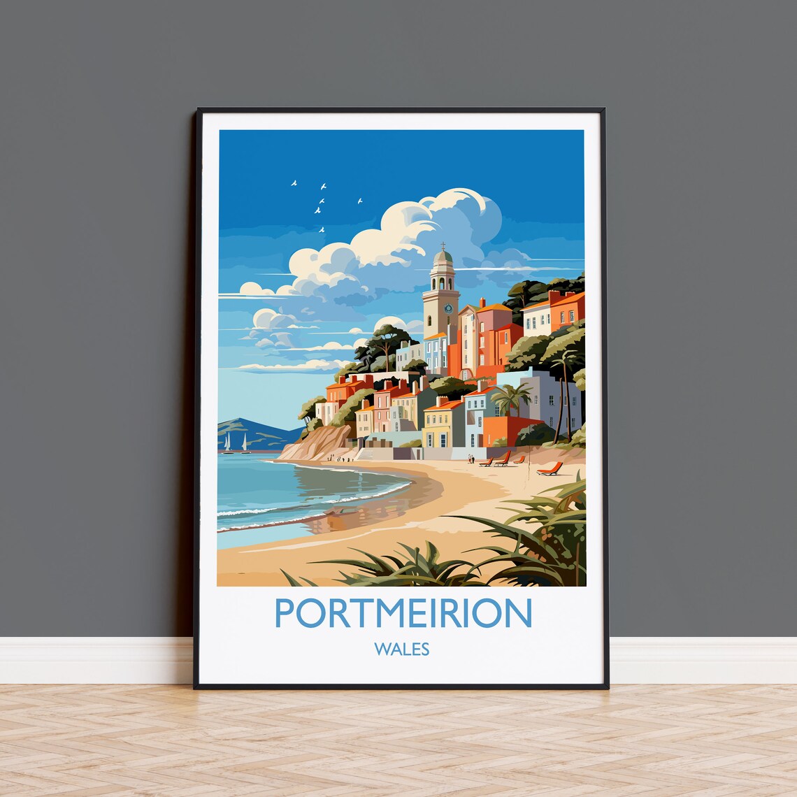 Portmeirion Travel Poster, Wales Art Print