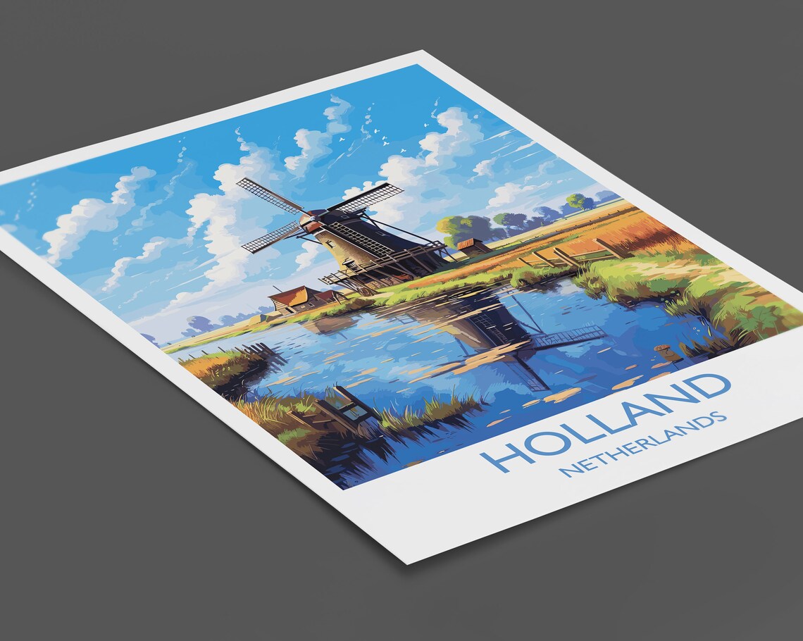 Holland Travel Poster, Netherlands Travel Poster - Image 2