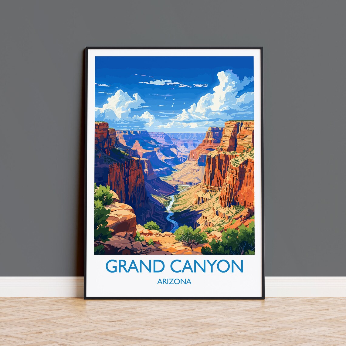 Grand Canyon Travel Poster, Arizona USA Art Print