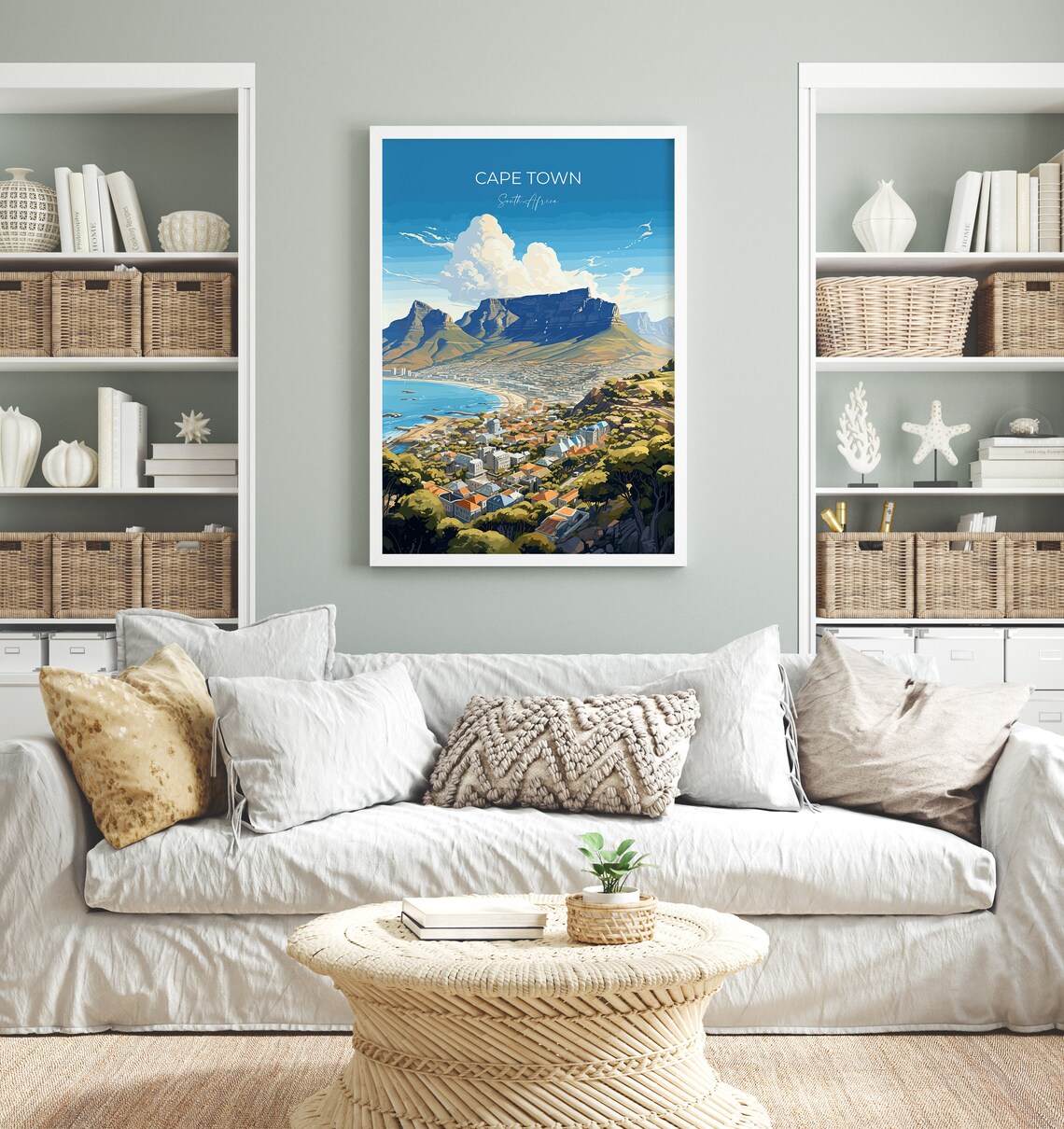 Cape Town Travel Poster Travel Print Of Cape Town Cape Town Art Lovers Gift South Africa Gift Wall Art Print - Image 4
