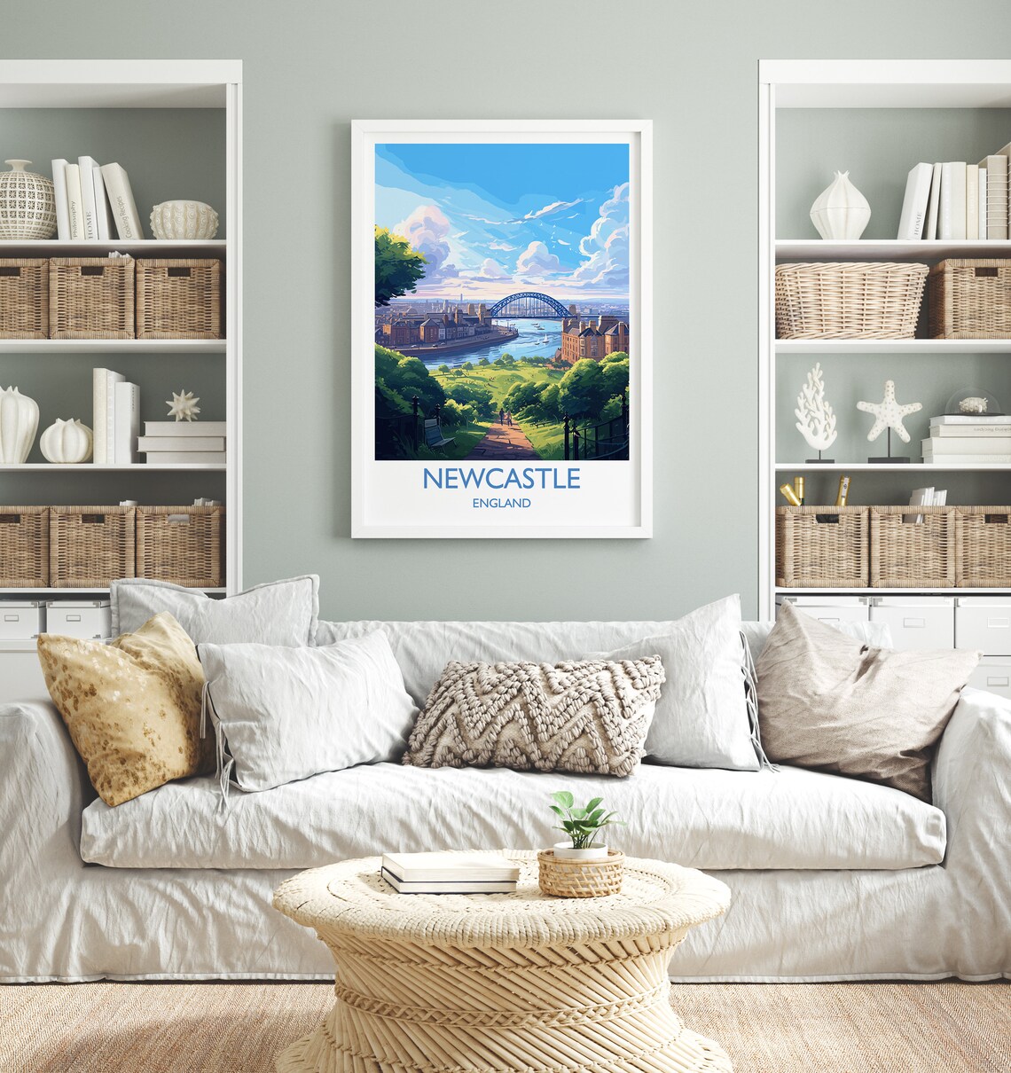 Newcastle Travel Poster, Tyne And Wear Art Print - Image 4