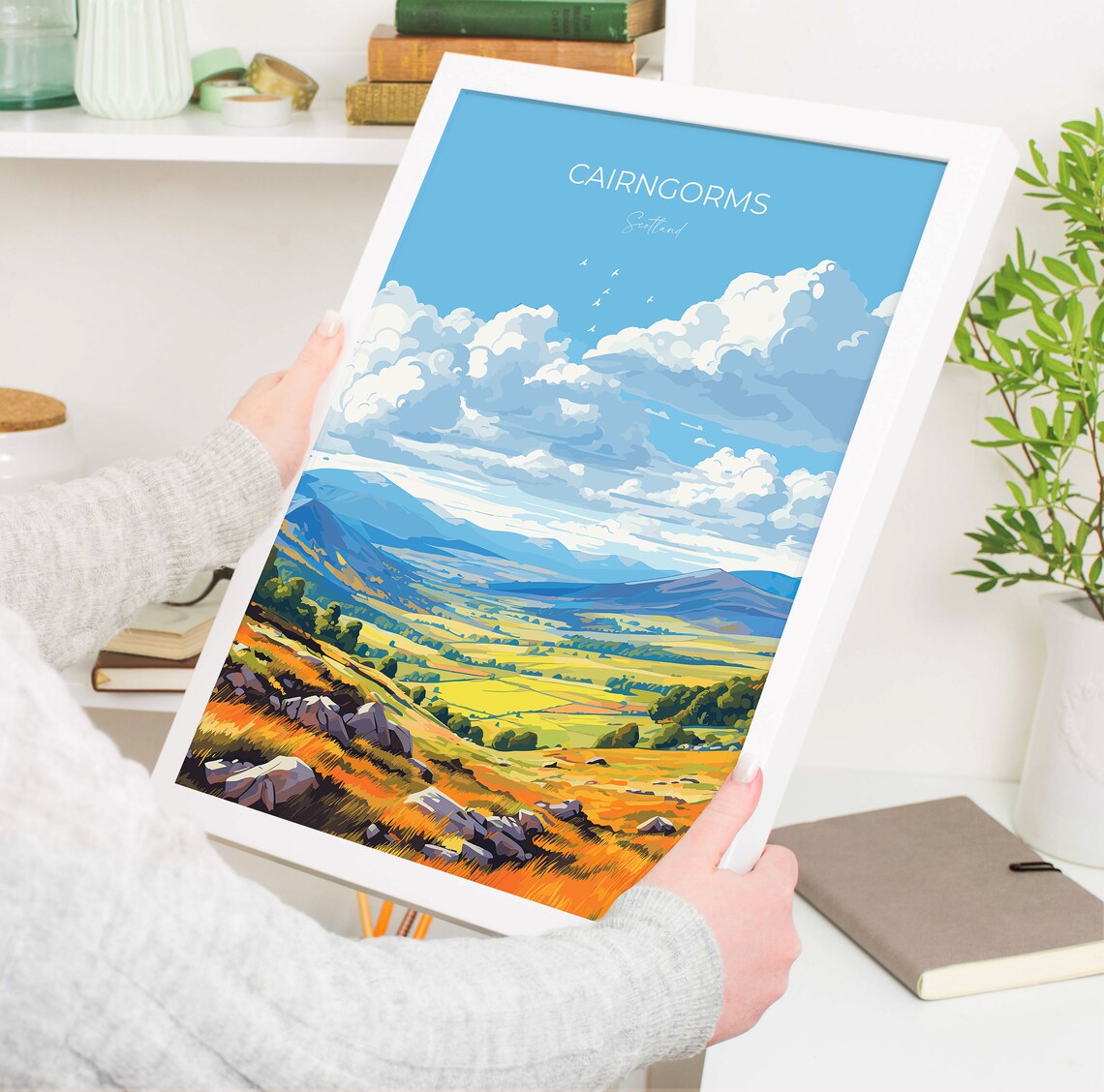 Cairngorms Scotland Rugged Mountain Valley View Travel Poster - Image 5