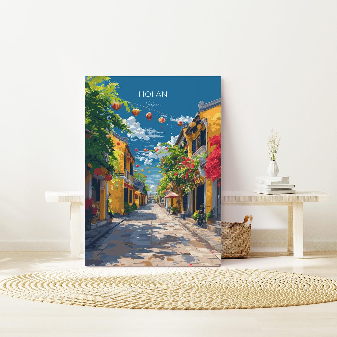 Hoi An Travel Poster Travel Print Of Hoi An Vietnam Asia Hoi An Art Lovers Gift Vietnam Gift Wall Art Print - Image 2