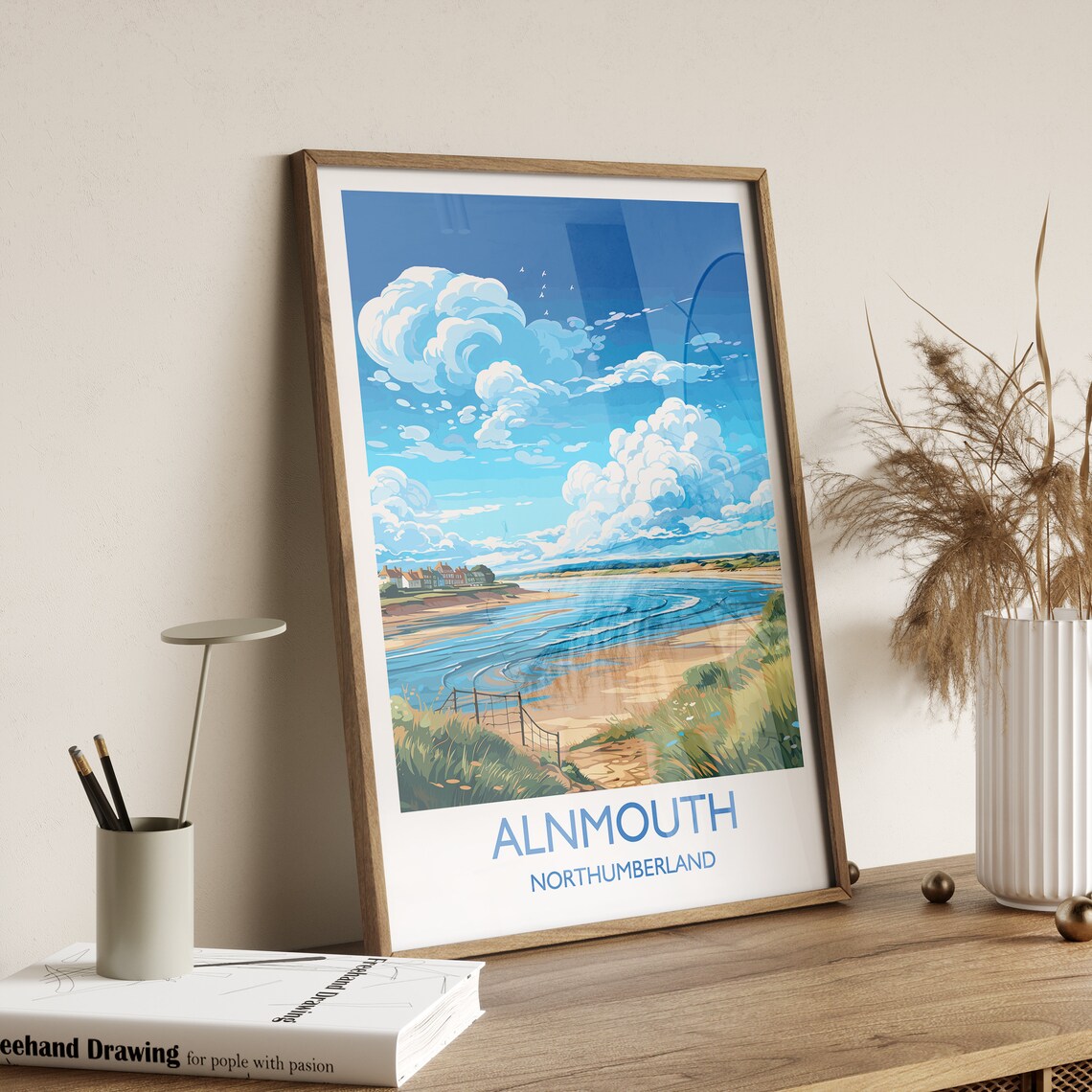 Alnmouth Travel Poster, Northumberland England - Image 3