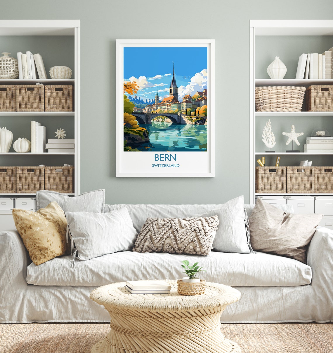 Bern Wall Art Travel Poster Travel Print Of Bern Swiss Poster Bern Art Gift Switzerland Art Travel Gift - Image 4